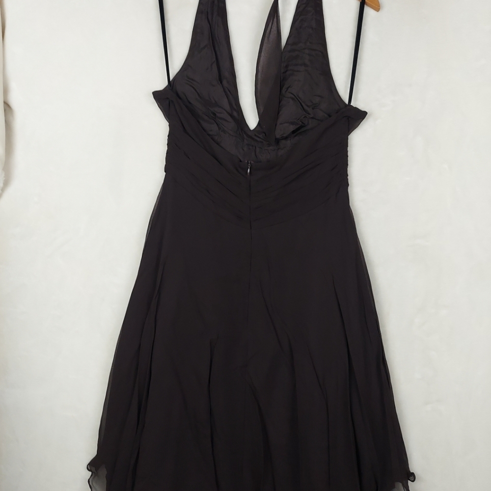 Robbie Bee 90s Y2K Halter Silk Dress Womens Size 12 Whimsigoth - Picture 5 of 12